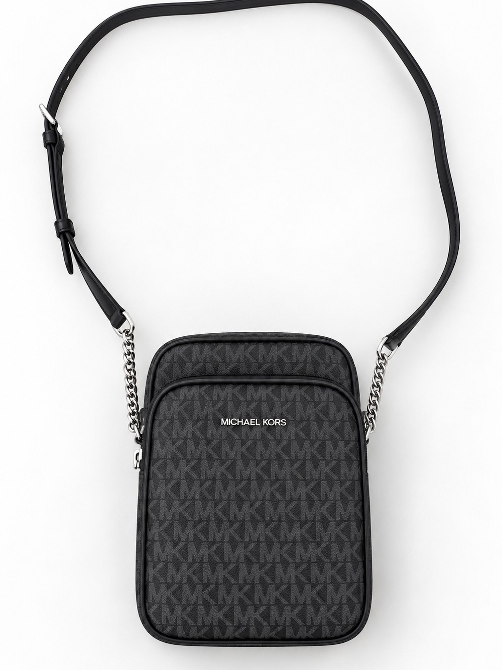 🆕️Michael Kors Jet Set Travel Medium Chain Crossbody Bag Black MK NWT
